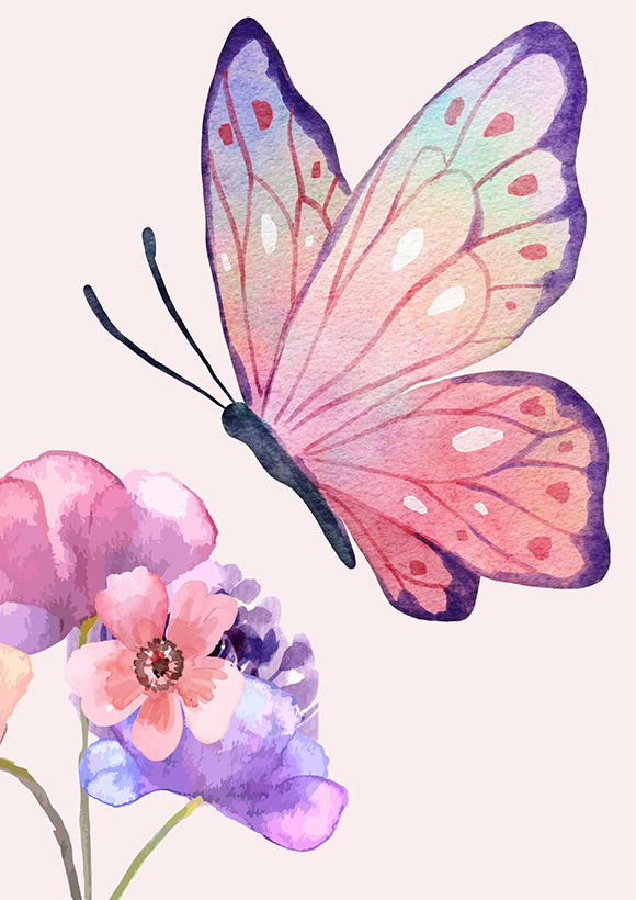 Butterflies And Blossoms (a4) 3